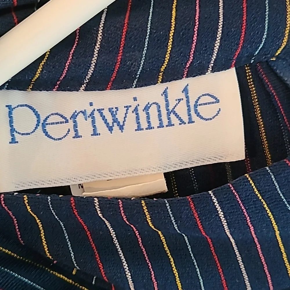 Misses vintage Periwinkle Size 14 belted dress - Picture 4 of 6